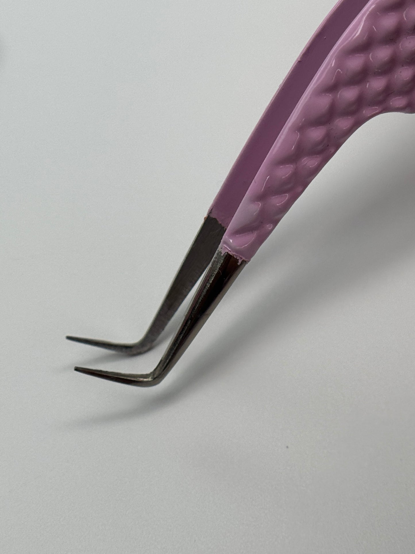 90 degree silver tip tweezers